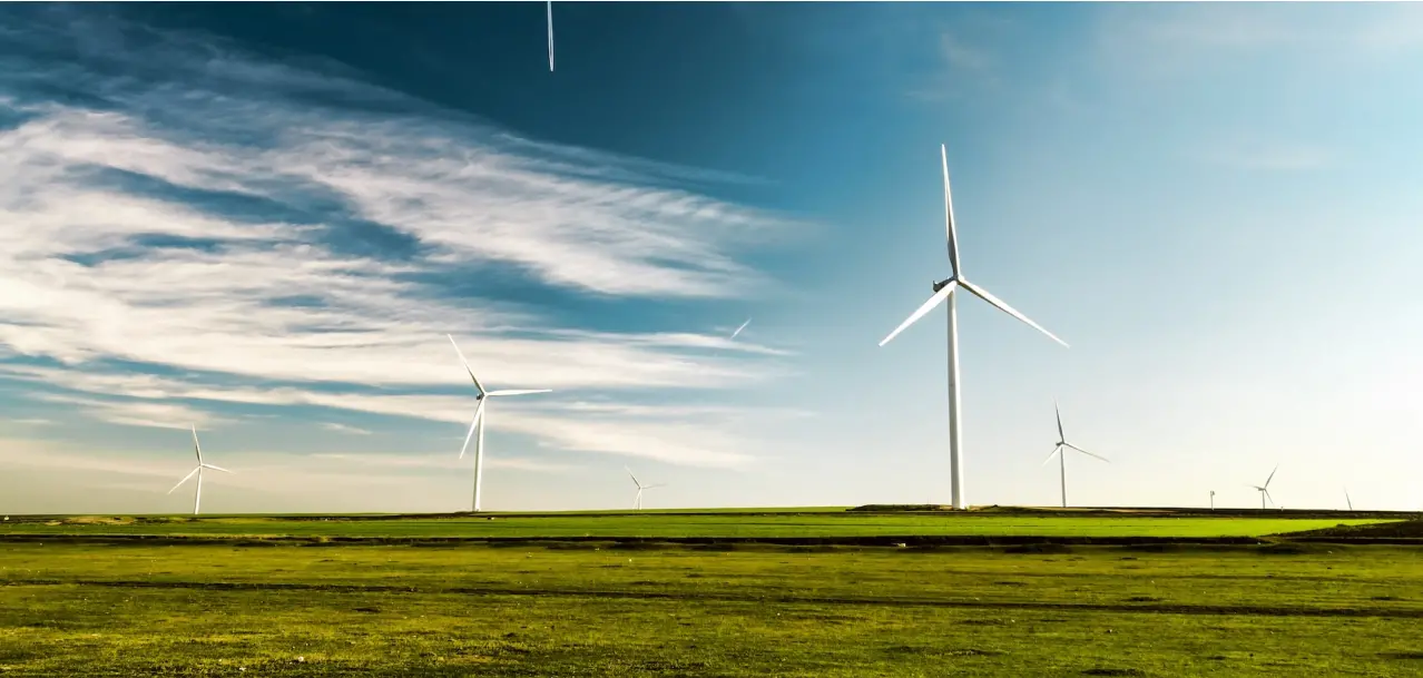 wind turbine in field